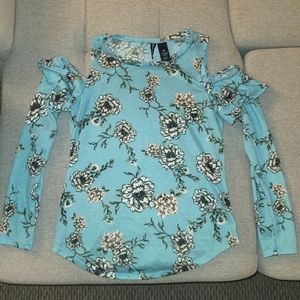 Cold shoulder sweater